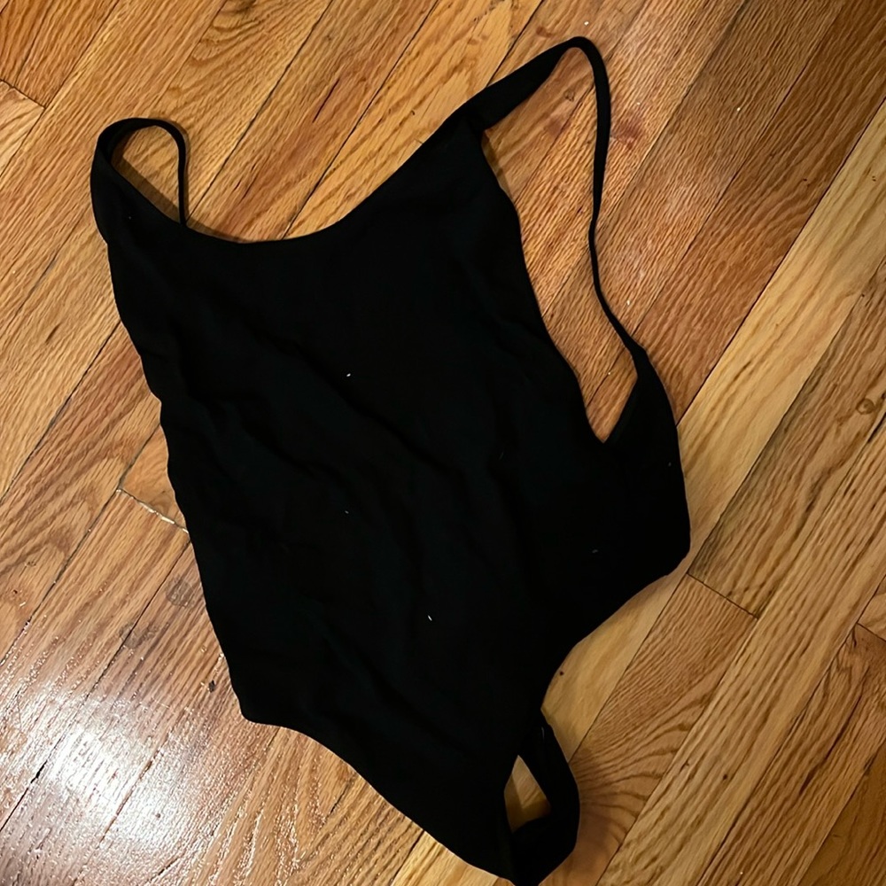 American Apparel Thong Low Back Bodysuit M